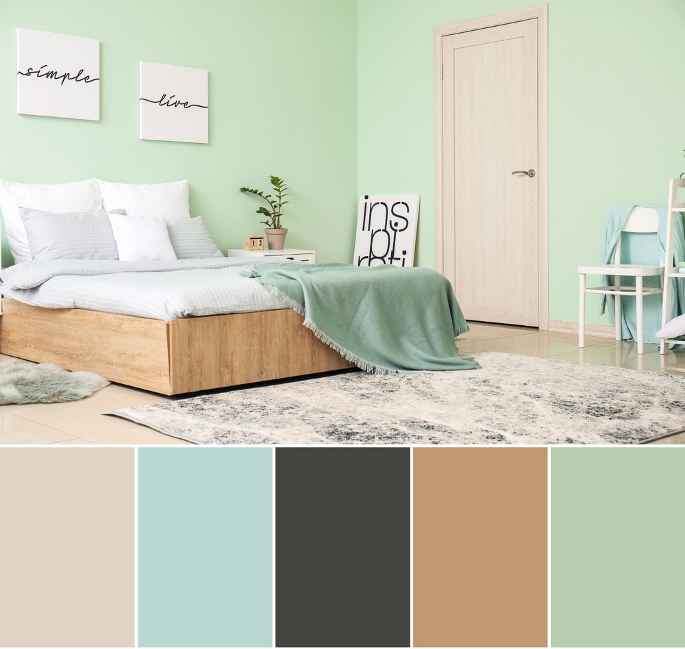 bed room colour combination